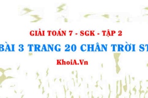 Bài 3 trang 20 Toán 7 Chân trời sáng tạo Tập 2